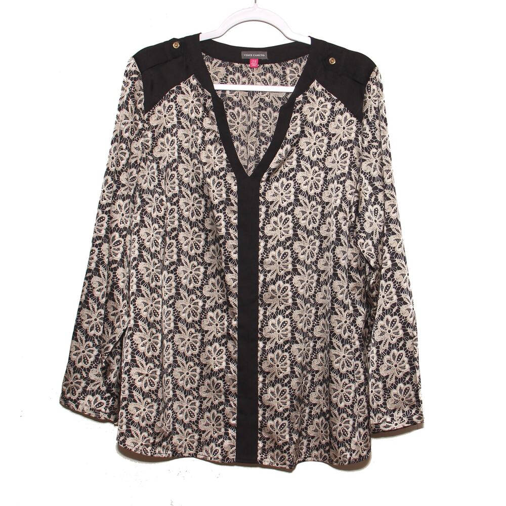 Vince Camuto Floral Tunic Top Size 2X
